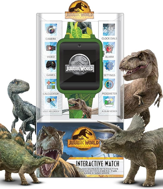 Jurassic World – Reloj Inteligente para Niños con Pantalla Táctil, Cámara, Juegos, Podómetro