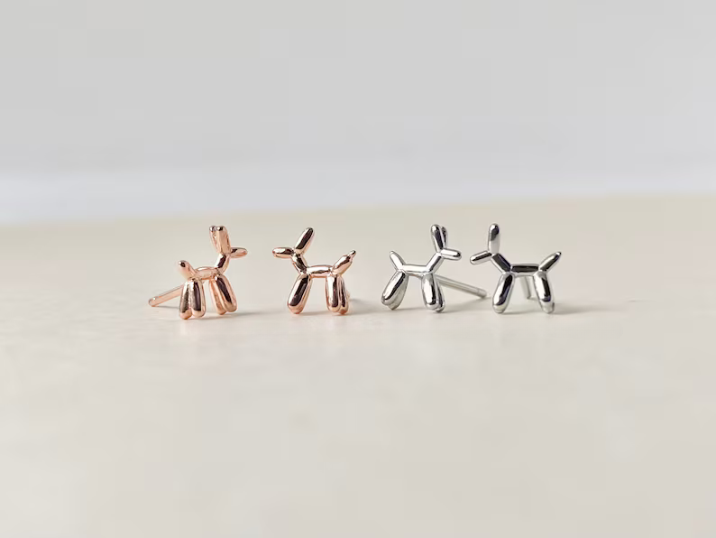Aretes Perro Globito (plata 925) [prt-108]