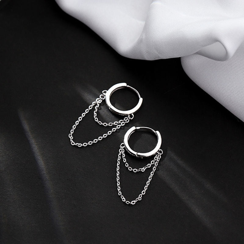 Aros con Cadena (plata 925) [prt-135]