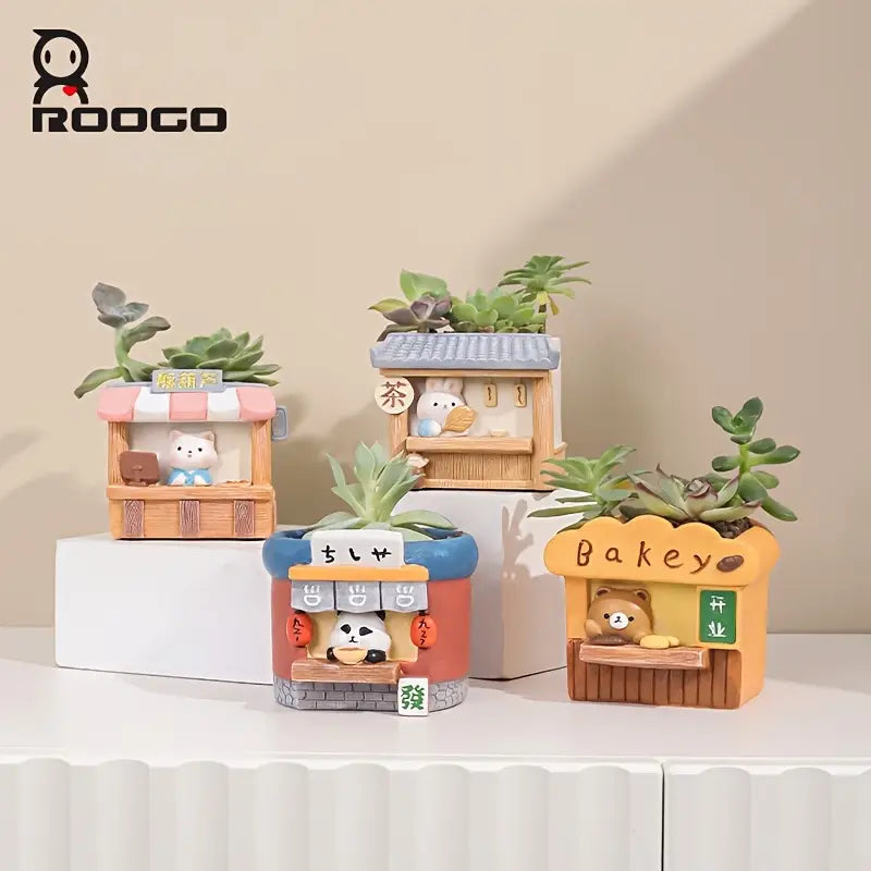 Macetero de Bonsái de Resina Conejo Japonés [prt-225]