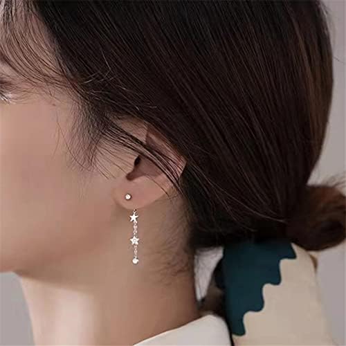 Aretes Estrellas Colgantes (plata 925) [prt-144]