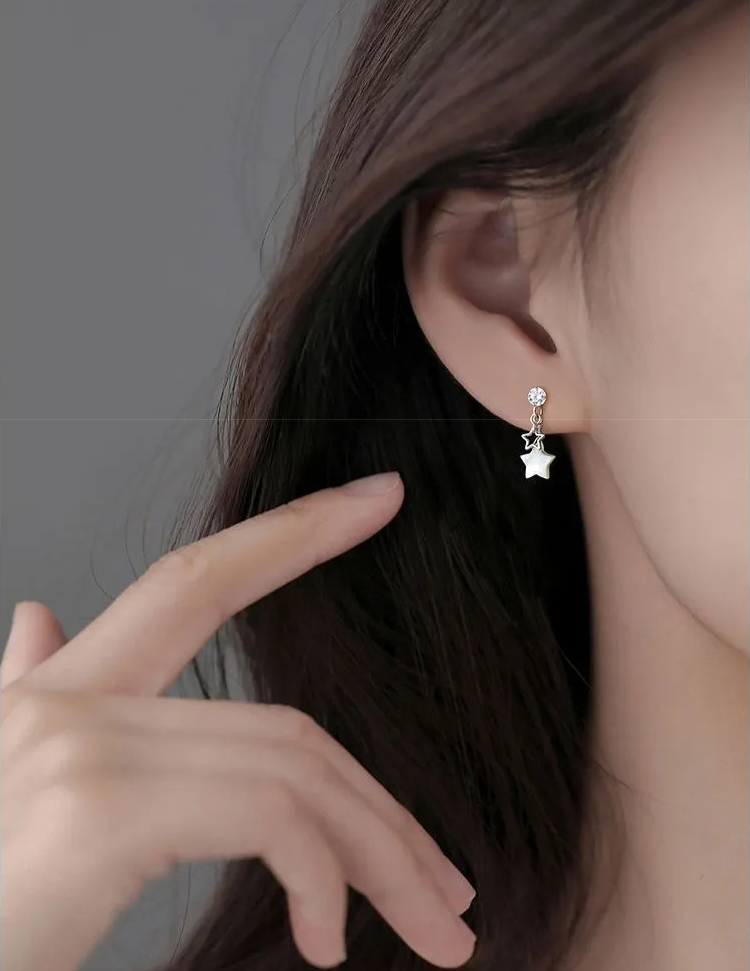 Aretes Brillo Estrellado (plata 925) [prt-87]
