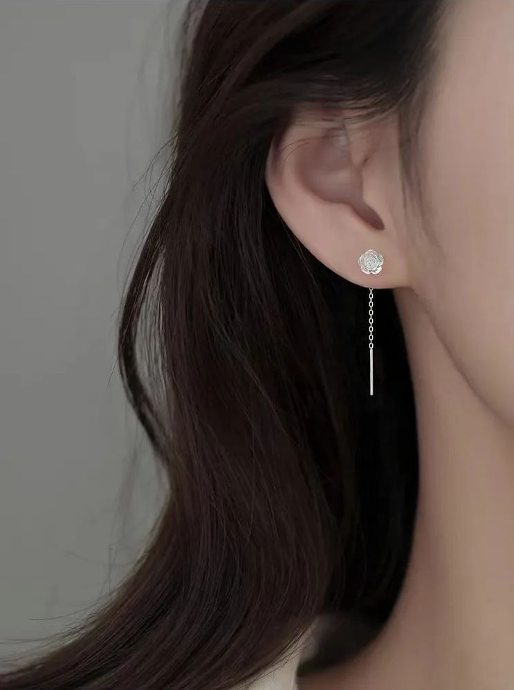 Aretes Flor Iridiscente (plata 925) [prt-90]