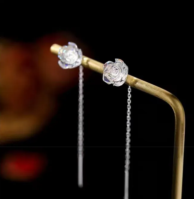 Aretes Flor Iridiscente (plata 925) [prt-90]