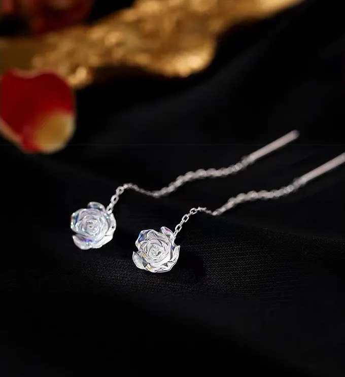 Aretes Flor Iridiscente (plata 925) [prt-90]