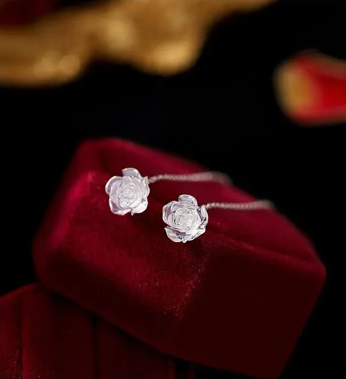 Aretes Flor Iridiscente (plata 925) [prt-90]