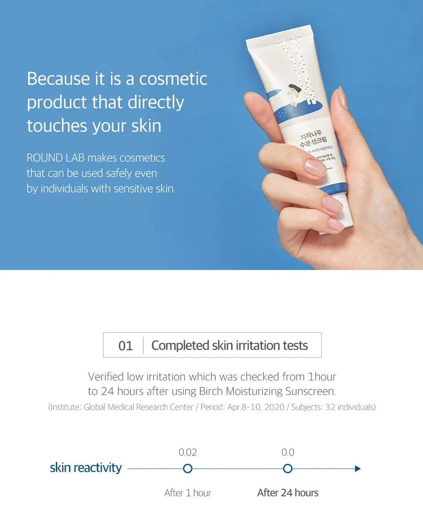 ROUND LAB - Protector Solar Birch Juice Moisturizing Sunscreen SPF 50+ PA++++ (50ml)