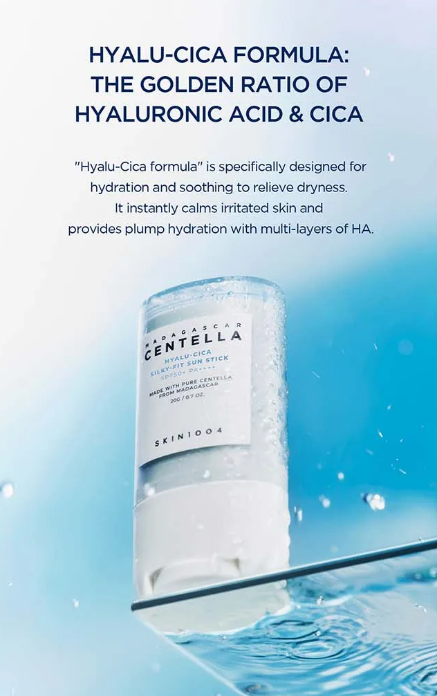 SKIN1004 - Protector Solar en Barra Madagascar Centella Hyalu-Cica Silky-Fit SPF50+ (20gr)