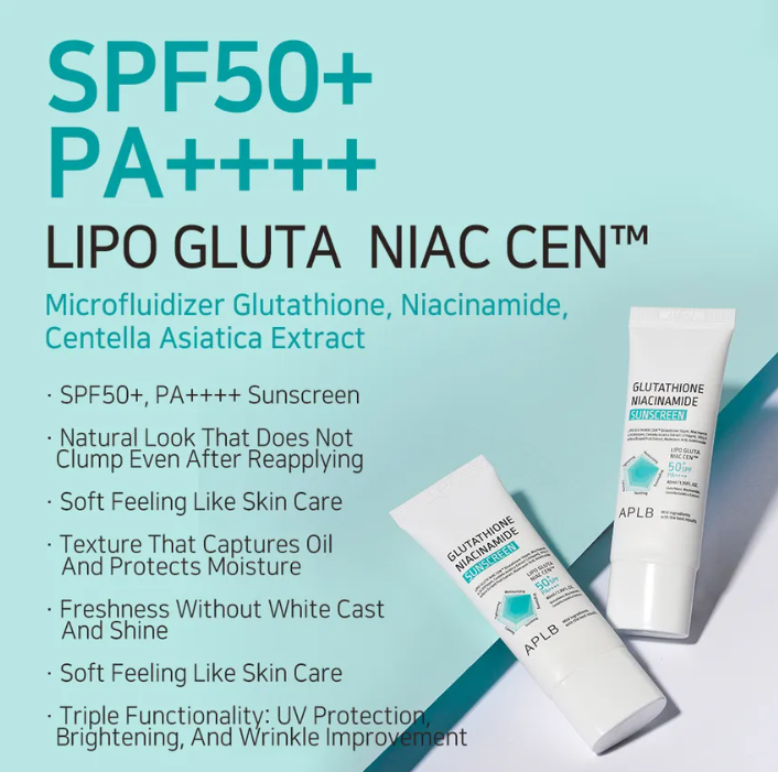 APLB Protector Solar con Glutatión y Niacinamida SPF50+ PA++++ [prt-245]