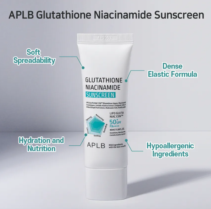 APLB Protector Solar con Glutatión y Niacinamida SPF50+ PA++++ [prt-245]