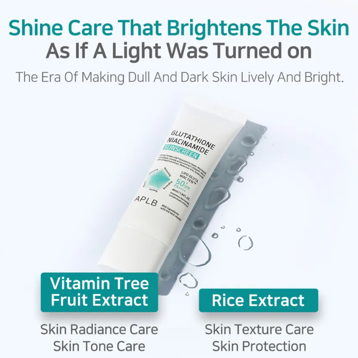 APLB Protector Solar con Glutatión y Niacinamida SPF50+ PA++++ [prt-245]