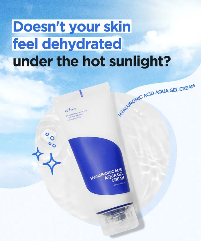 Isntree Hyaluronic Acid Aqua Gel Cream - Crema en Gel Hidratante con 5 Ácidos Hialurónicos – Hidratación Ligera para Piel Grasa y Mixta [prt-249]
