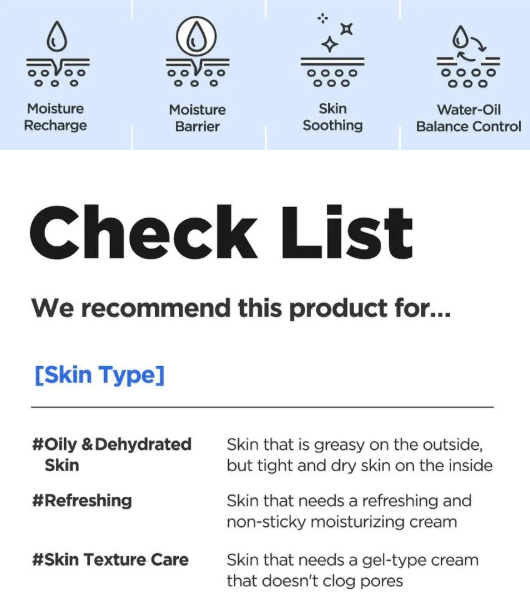 Isntree Hyaluronic Acid Aqua Gel Cream - Crema en Gel Hidratante con 5 Ácidos Hialurónicos – Hidratación Ligera para Piel Grasa y Mixta [prt-249]