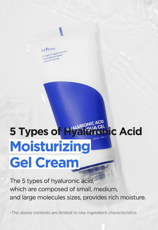 Isntree Hyaluronic Acid Aqua Gel Cream - Crema en Gel Hidratante con 5 Ácidos Hialurónicos – Hidratación Ligera para Piel Grasa y Mixta [prt-249]