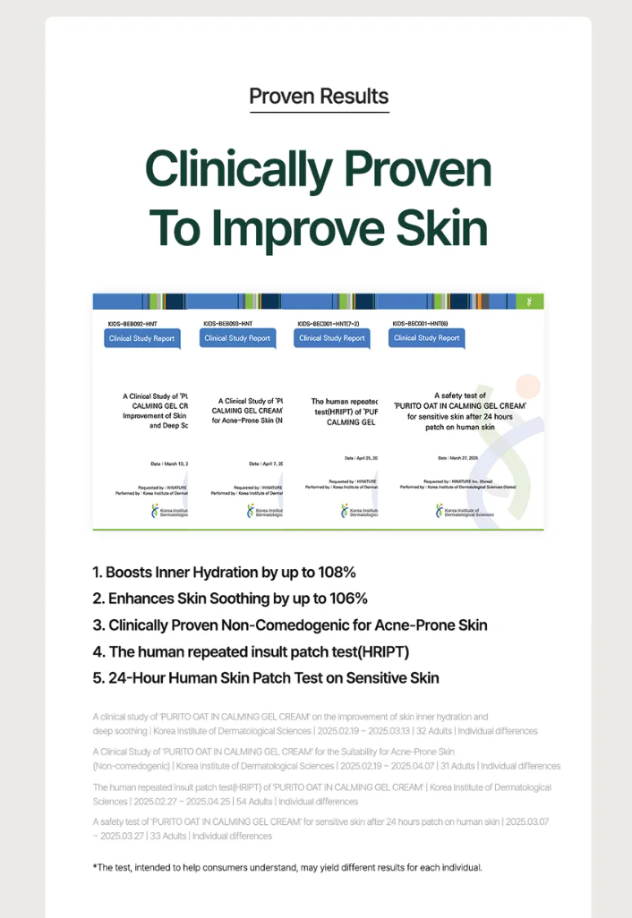 Purito SEOUL Oat-In Calming Gel Cream 100ml – Crema Facial Calmante en Gel con Avena