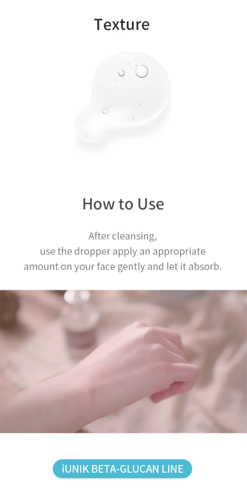 iUNIK – Sérum Facial Beta-Glucan Power Moisture Serum