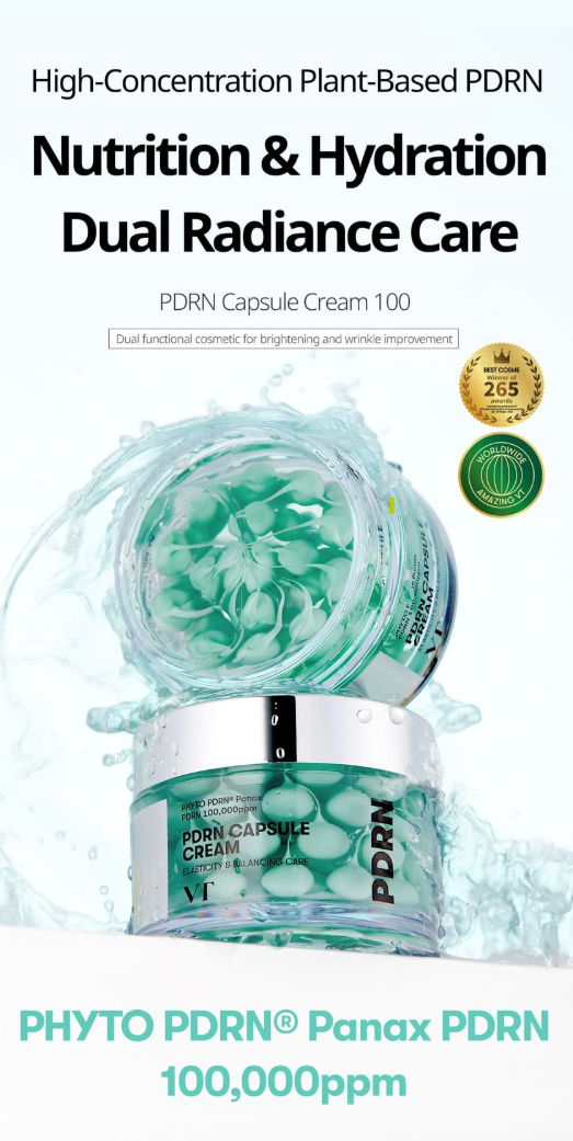 VT – PDRN Capsule Cream 100 | Hidratación, Luminosidad y Barrera Cutánea