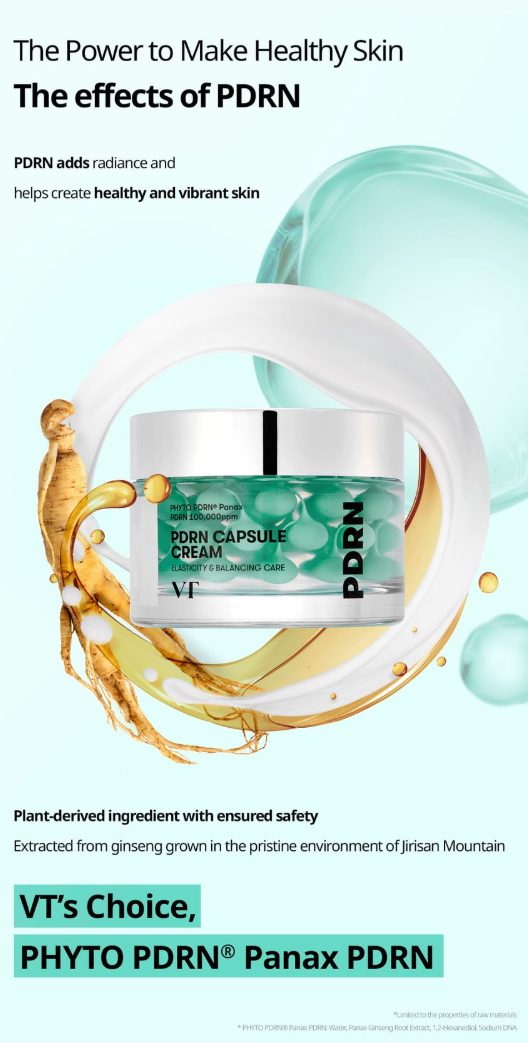 VT – PDRN Capsule Cream 100 | Hidratación, Luminosidad y Barrera Cutánea