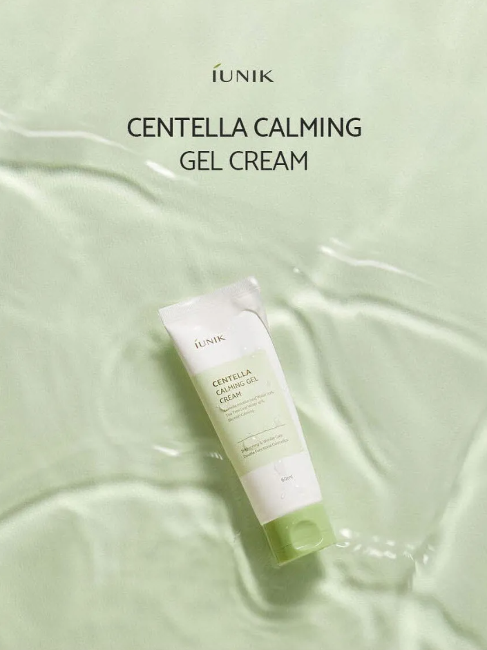 iUNIK Centella Calming Gel Cream (60ml) – Gel hidratante calmante para piel sensible y grasa