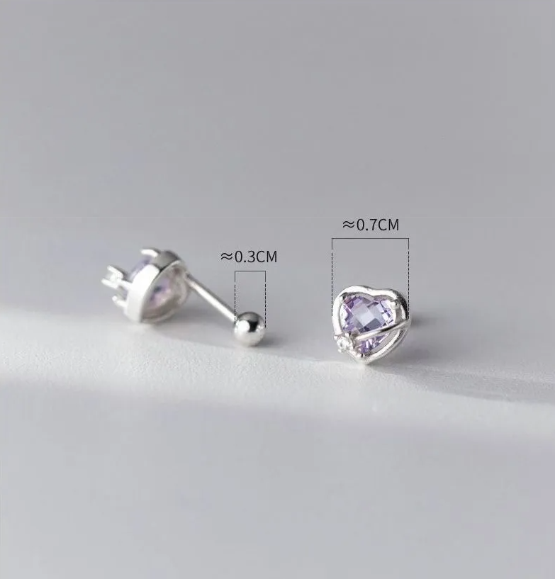 Aretes Corazón Sweetheart Glow (plata 925) [prt-84]