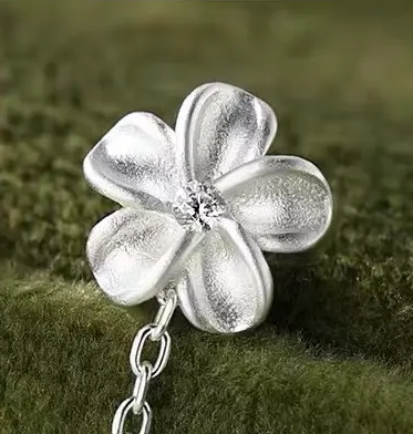 Aretes Flor Plateada [prt-93]