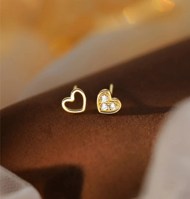 Aretes Glowing Hearts (plata 925) [prt-124]