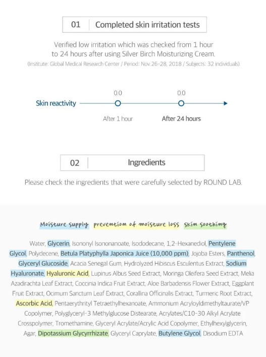 ROUND LAB Birch Juice Moisturizing Cream 80ml – Crema Hidratante con Jugo de Abedul y Ácido Hialurónico [prt-253]
