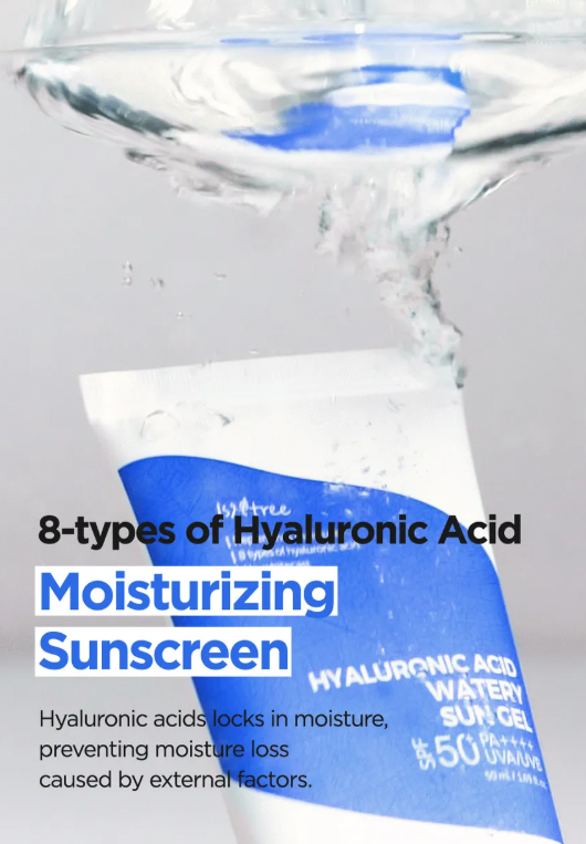 Isntree - Hyaluronic Acid Watery Sun Gel SPF50+ PA++++ (50ml) – Protector solar hidratante tipo gel