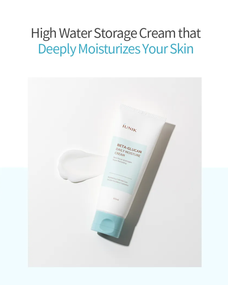 iUNIK Beta-Glucan Daily Moisture Cream (60ml) – Crema hidratante reparadora y calmante
