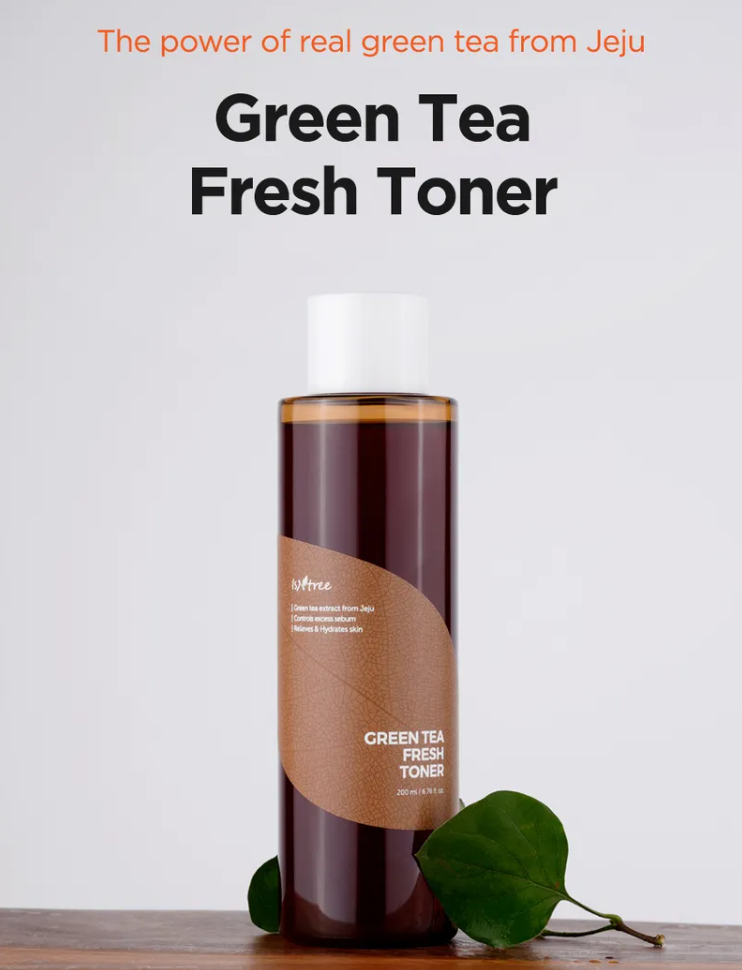 Isntree Green Tea Fresh Toner (200ml) – Tónico Hidratante Control Sebo para Piel Mixta a Grasa