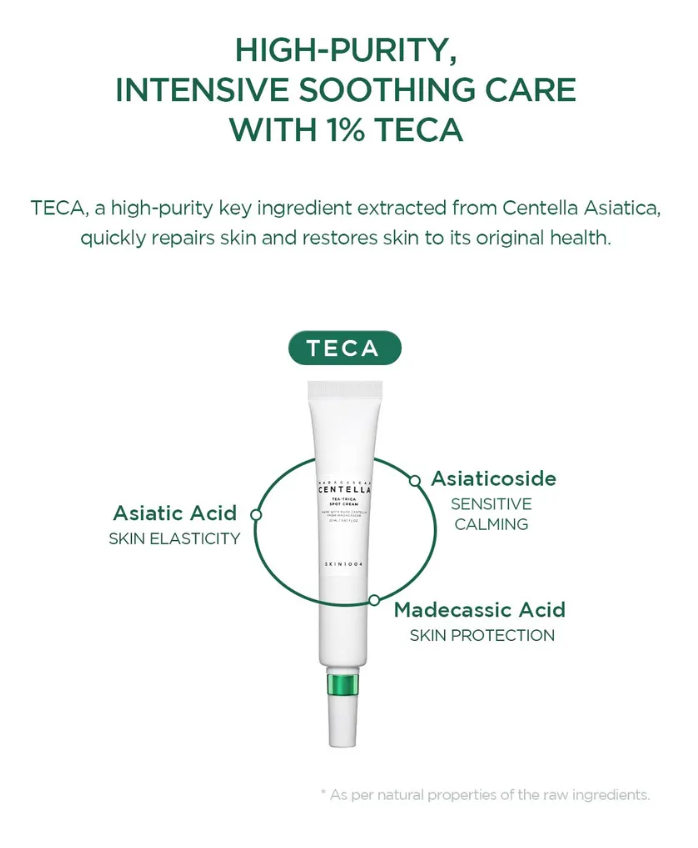 SKIN1004 Madagascar Centella Tea-Trica Spot Cream (20ml) – Tratamiento Anti Acné Calmante