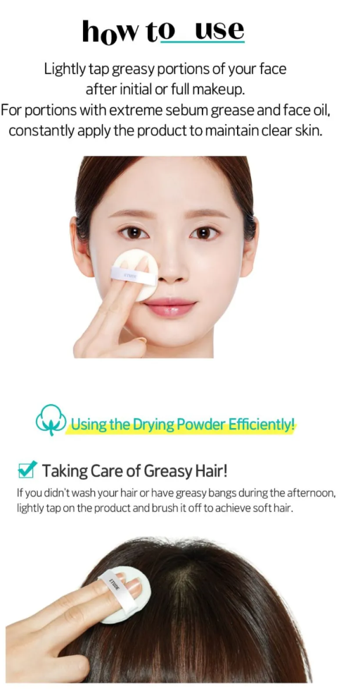 ETUDE Zero Sebum Drying Powder (4g) – Polvo Matificante Control Sebo