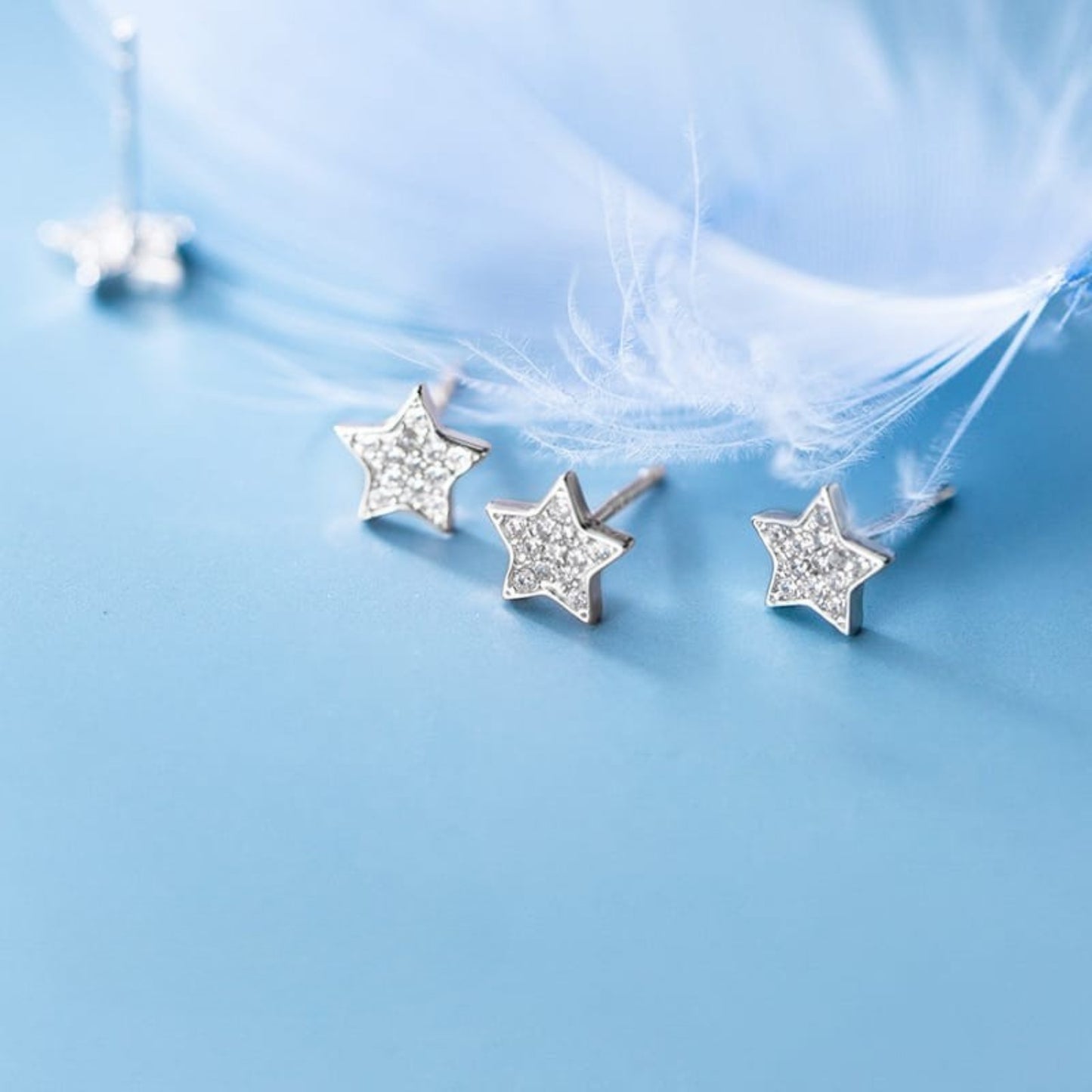 Aretes Estrella Glow (plata 925) [prt-119]