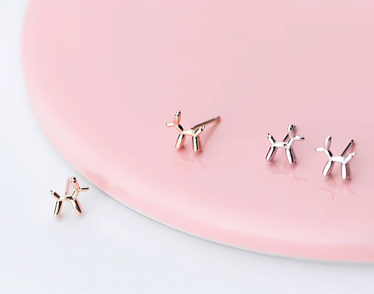 Aretes Perro Globito (plata 925) [prt-108]