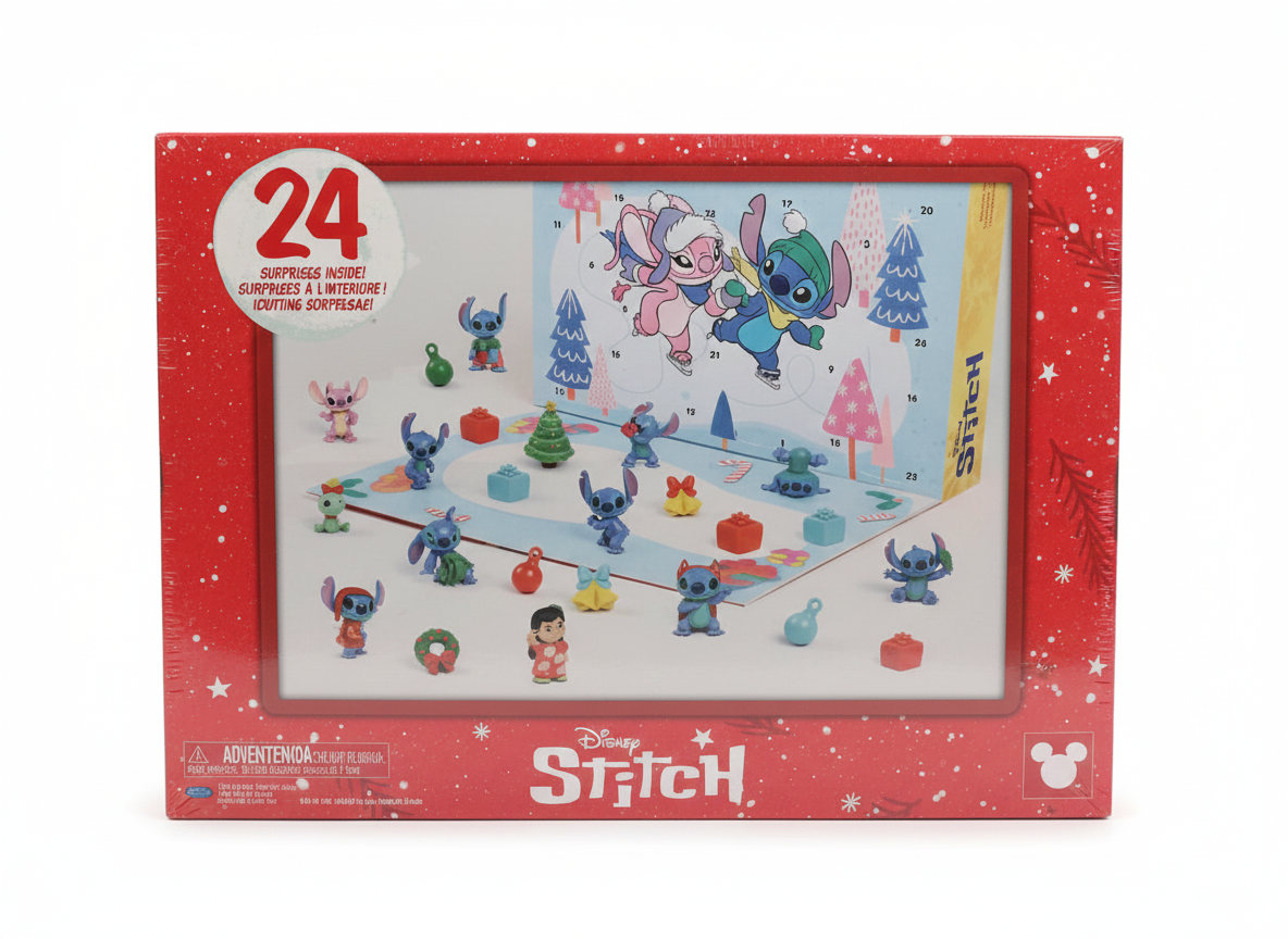 Disney Just Play – Calendario de Adviento de Stitch con 24 Sorpresas y Figuras Coleccionables