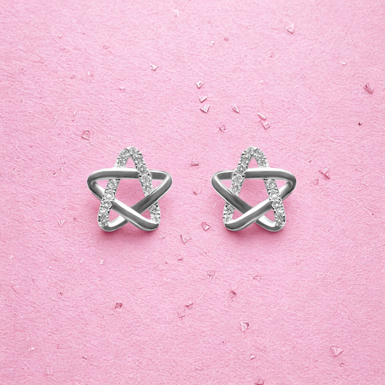 Aretes Estrella Entrelazada (plata 925) [prt-117]
