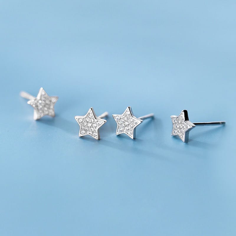 Aretes Estrella Glow (plata 925) [prt-119]