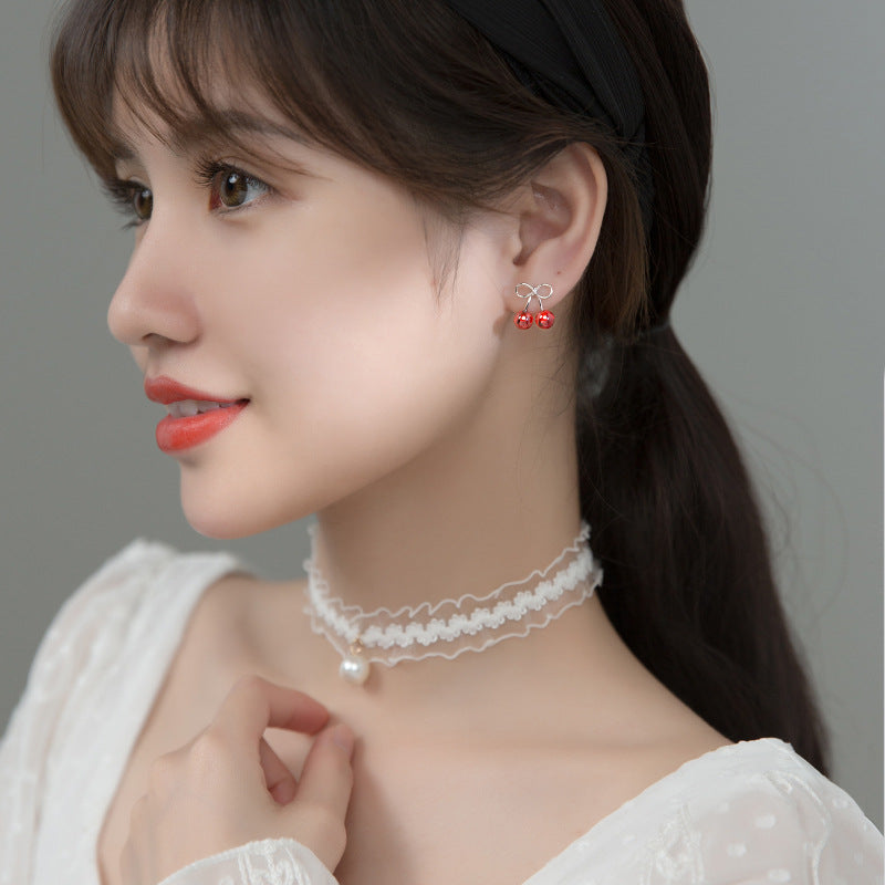 Aretes Cherry Crystal (plata 925) [prt-167]