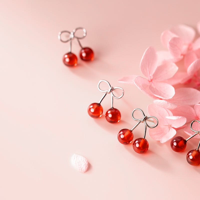 Aretes Cherry Crystal (plata 925) [prt-167]