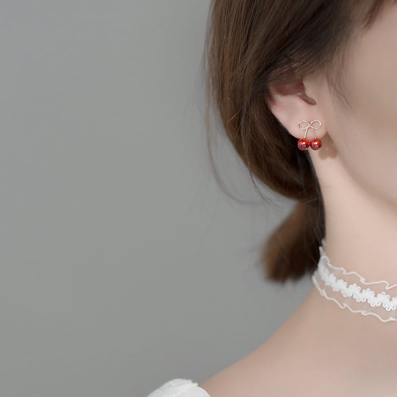 Aretes Cherry Crystal (plata 925) [prt-167]