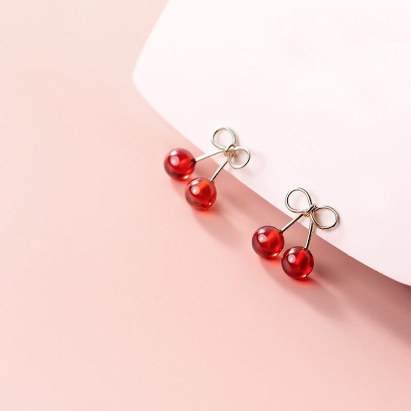 Aretes Cherry Crystal (plata 925) [prt-167]