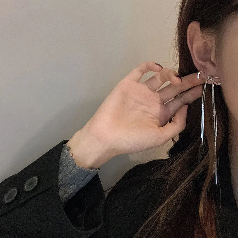 Aretes Lazo Brillante (plata 925) [prt-76]
