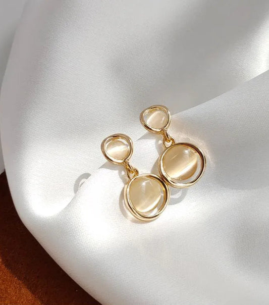 Aretes Cats Eye Dorado [prt-79]