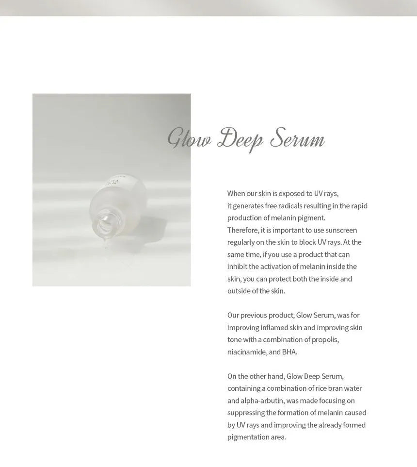 Beauty of Joseon - Sérum aclarante Glow Deep (Rice + Alpha Arbutin 30ml) [prt-43]