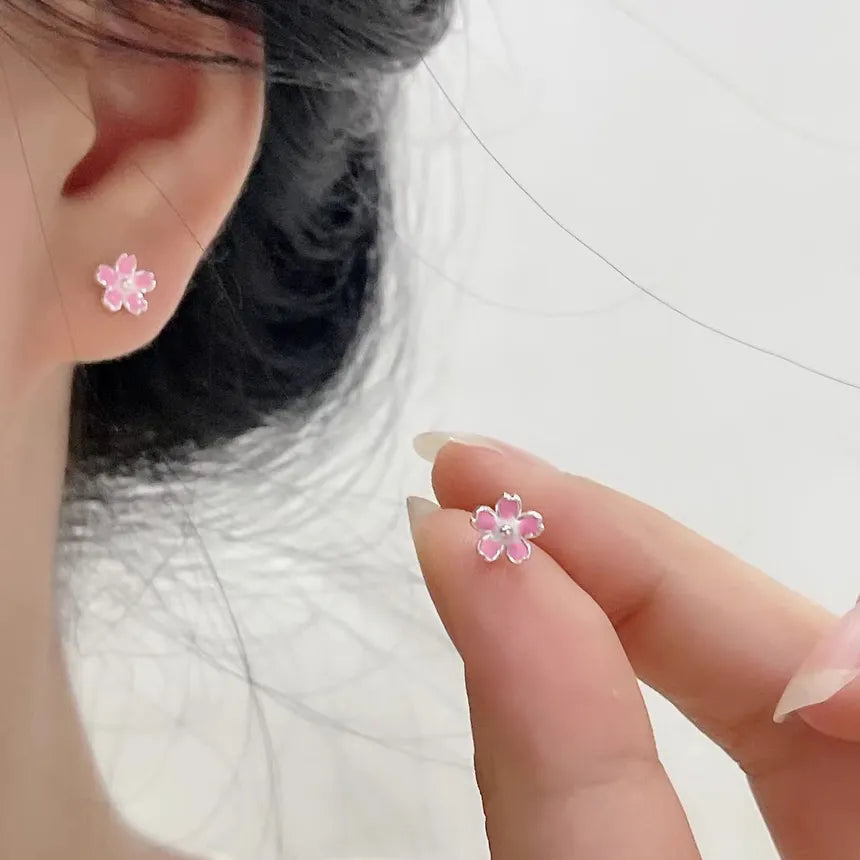 Aretes Flor de Cerezo (plata 925) [prt-91]