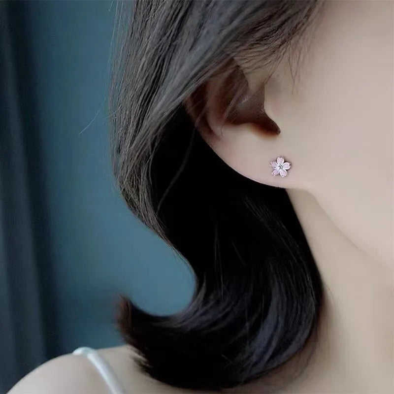 Aretes Flor de Cerezo (plata 925) [prt-91]