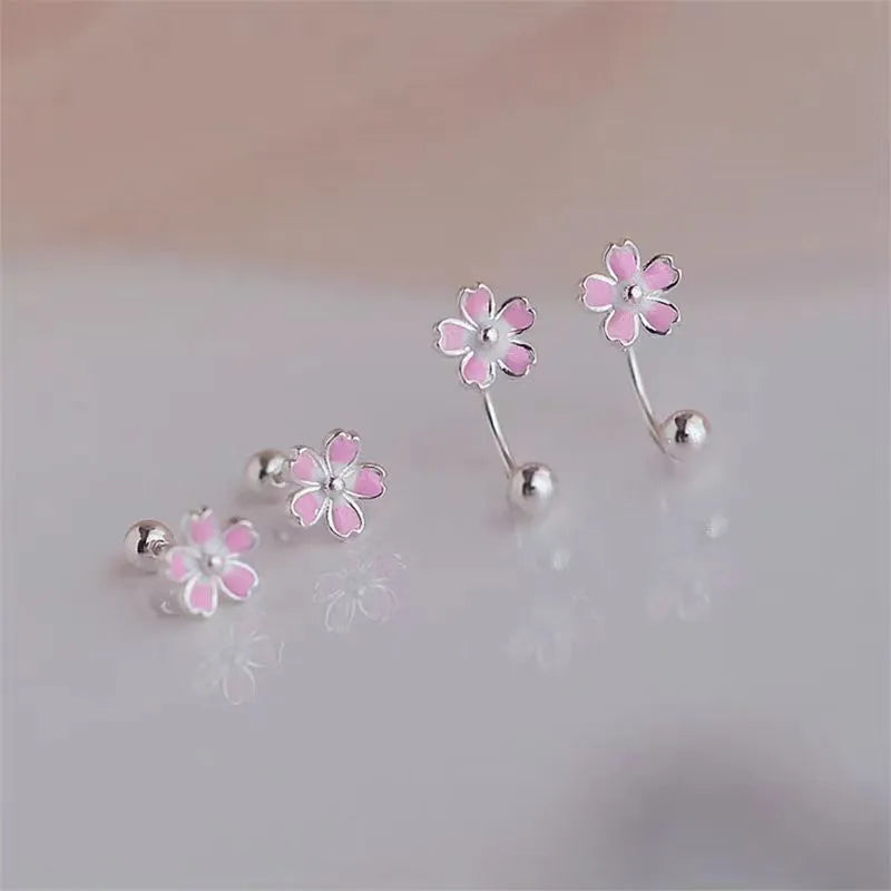 Aretes Flor de Cerezo (plata 925) [prt-91]