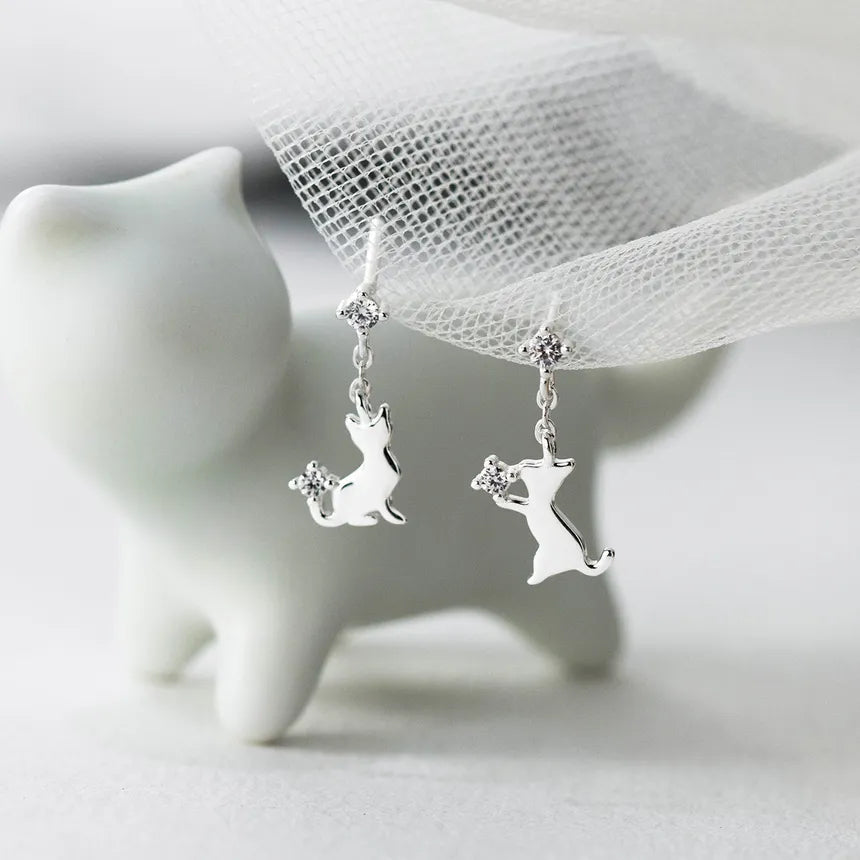 Aretes Magia Gatuna (plata 925) [prt-92]