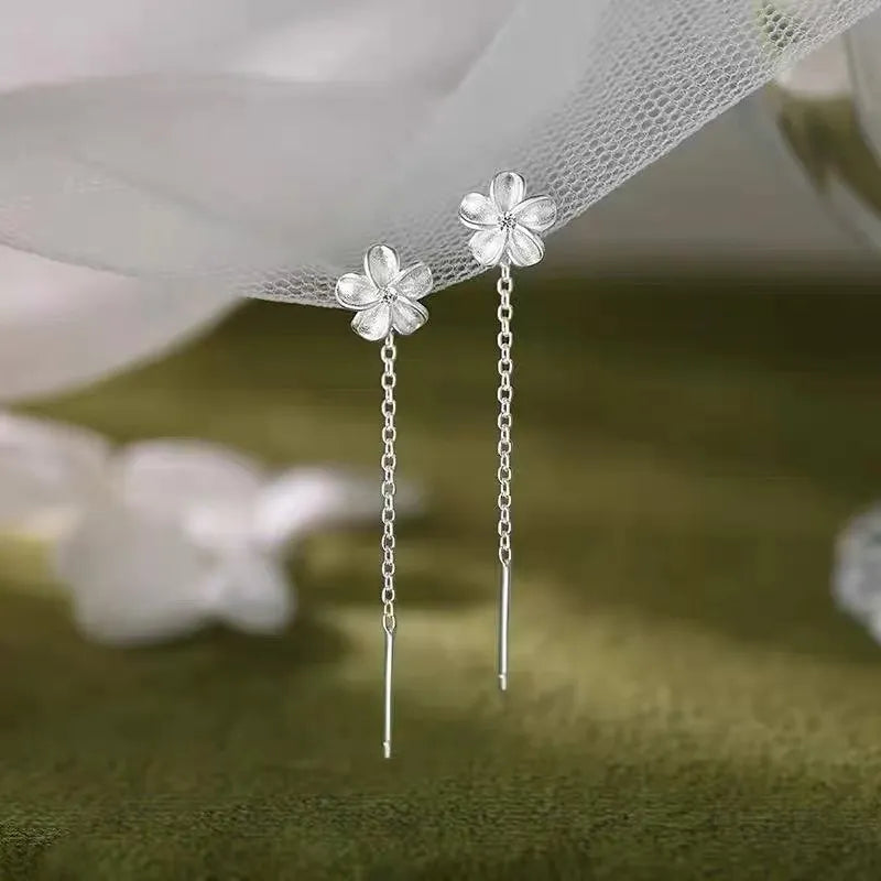 Aretes Flor Plateada [prt-93]