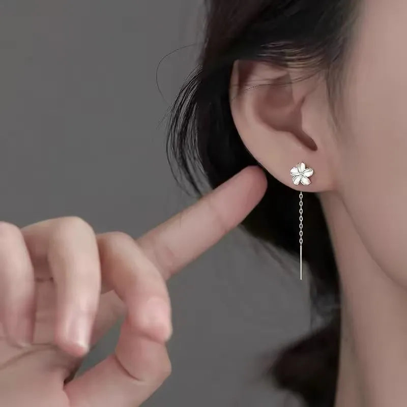 Aretes Flor Plateada [prt-93]